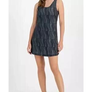 ID Ideology Women's Geo Performance Active Tennis Dress Black / Grey Choose Size